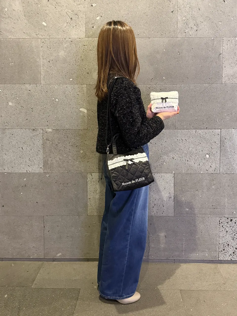 コットンフリル2Wayトートバッグ/Maison de FLEUR（メゾン ド フルール