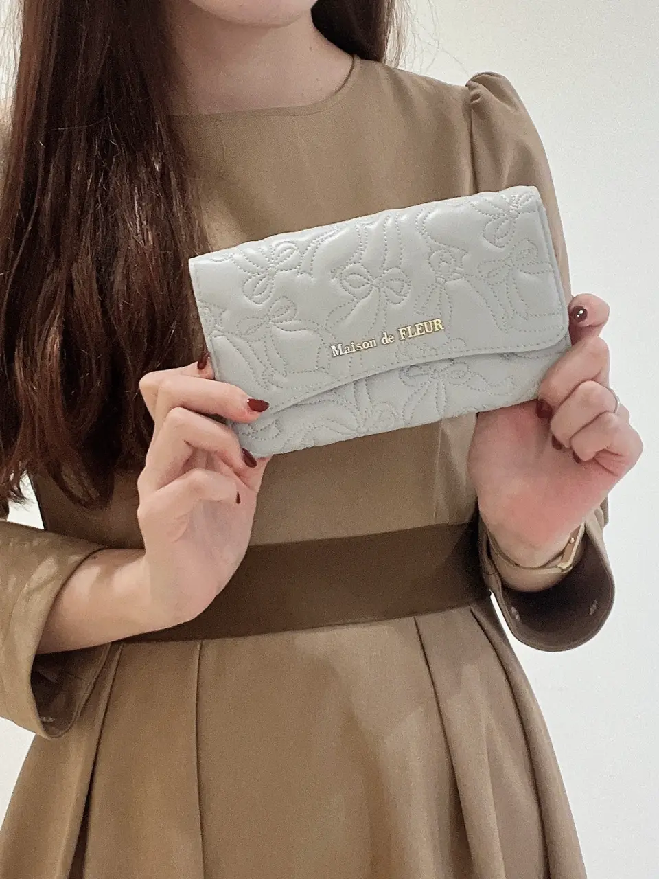 あ*ず様 Maison de FLEUR リボンキルティングロングウォレット ピ リボンキルティングロングウォレット/Maison de FLEUR（メゾン ド