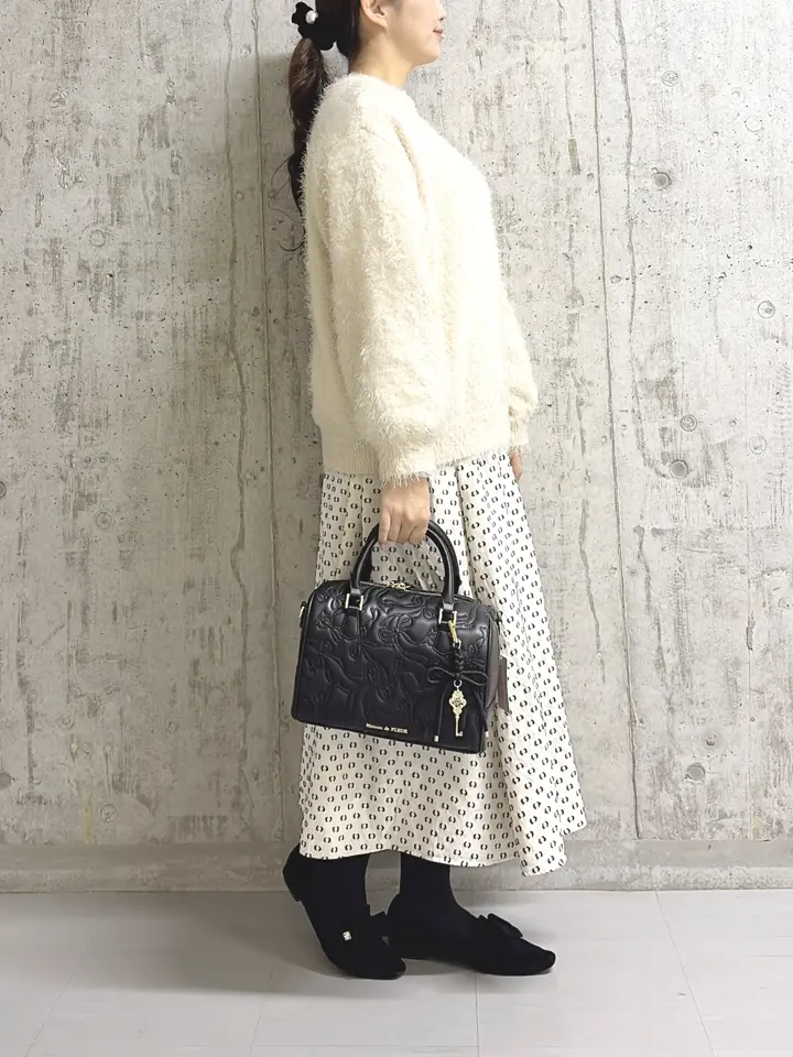 チャーム付きリボンキルティングボストンバッグ/Maison de FLEUR