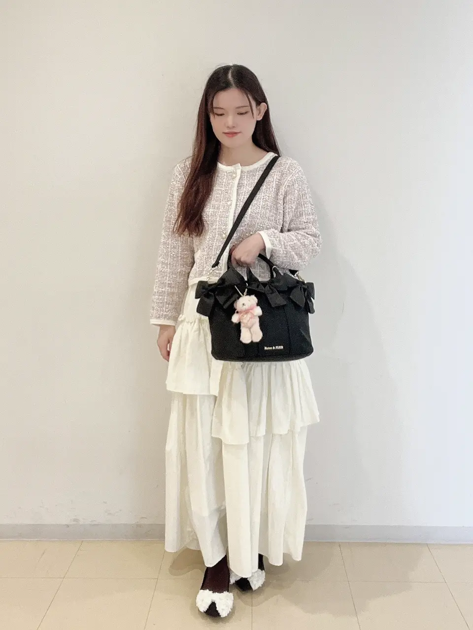 ボリュームリボン2Wayトートバッグ/Maison de FLEUR（メゾン ド