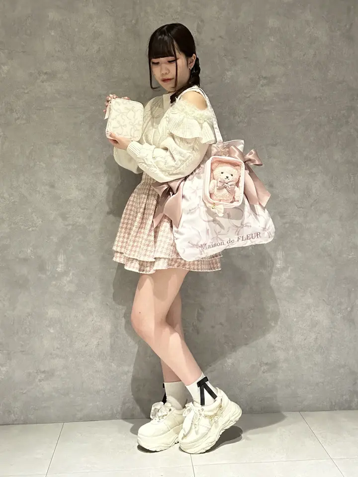 A4対応】リボン柄ダブルリボントートバッグ/Maison de FLEUR（メゾン
