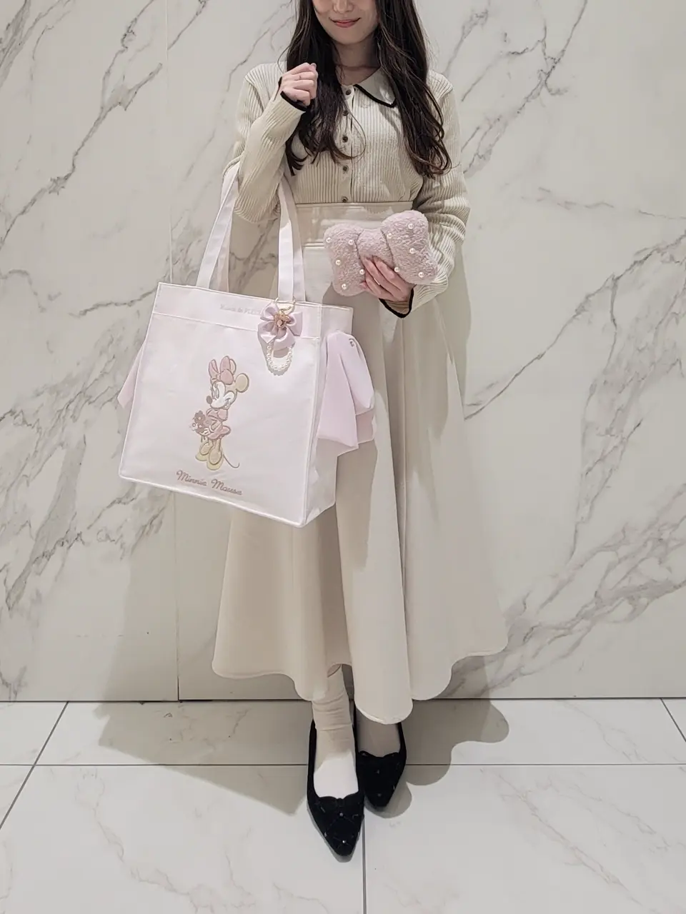 Minnie Mouse/リボンポーチ/Maison de FLEUR（メゾン ド フルール）の