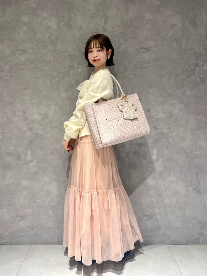 ビジューツイードスクエアトートバッグ/Maison de FLEUR（メゾン ド