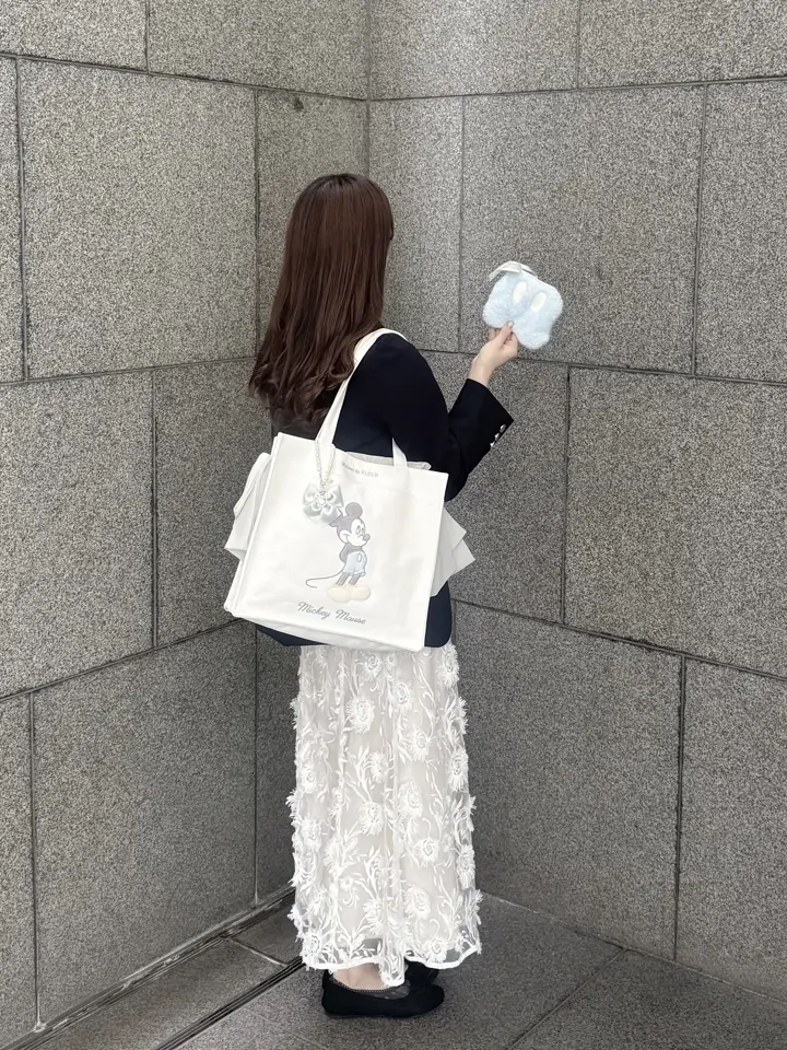 カナアキ様·͜·ᰔᩚボックス型トートバッグ!!♡ジョリーフルール❤︎ Mickey Mouse/リボントートバッグ/Maison de FLEUR（メゾン ド