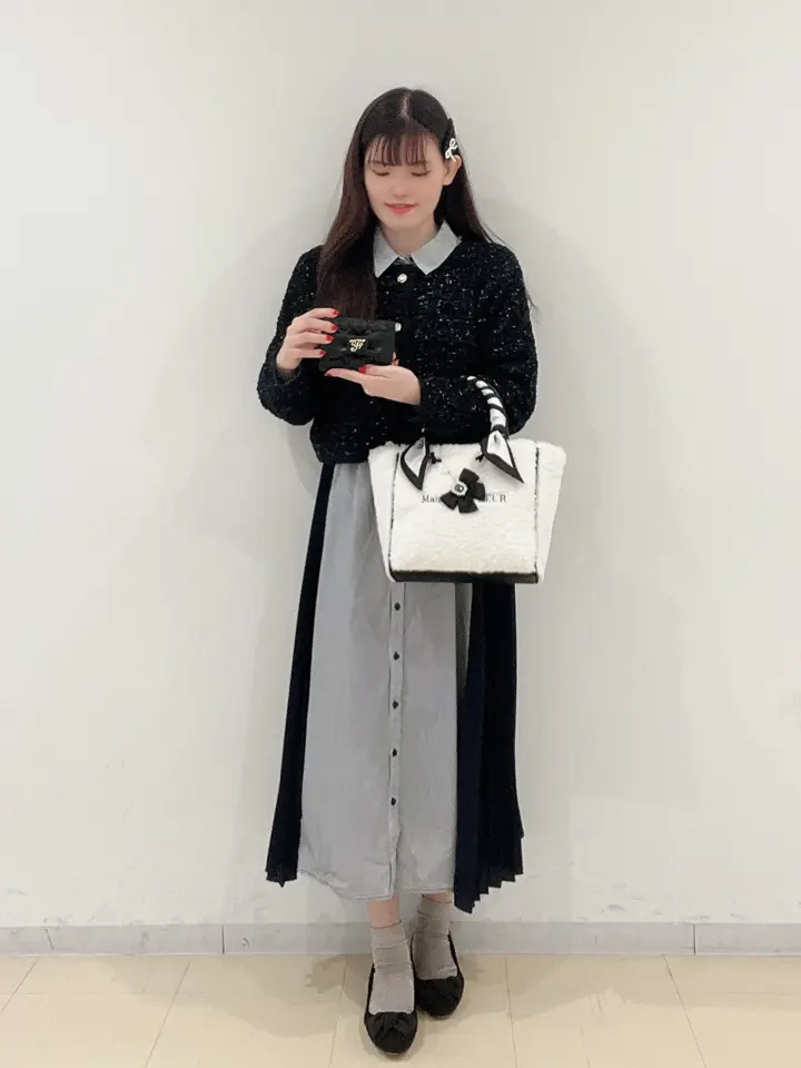 スカーフ付きボア2WayMトートバッグ/Maison de FLEUR（メゾン ド