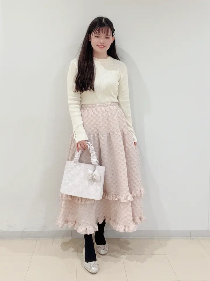ギャザーハンドル2Wayリボンキルティングトート/Maison de FLEUR
