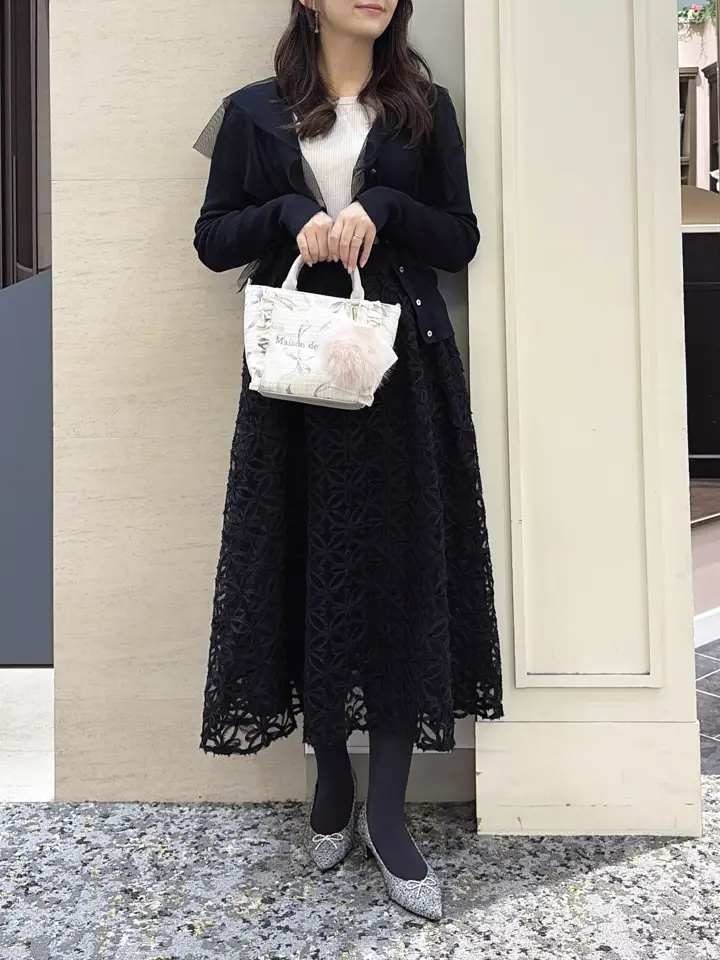 ツイードリボンプリント2WayバッグS/Maison de FLEUR（メゾン ド