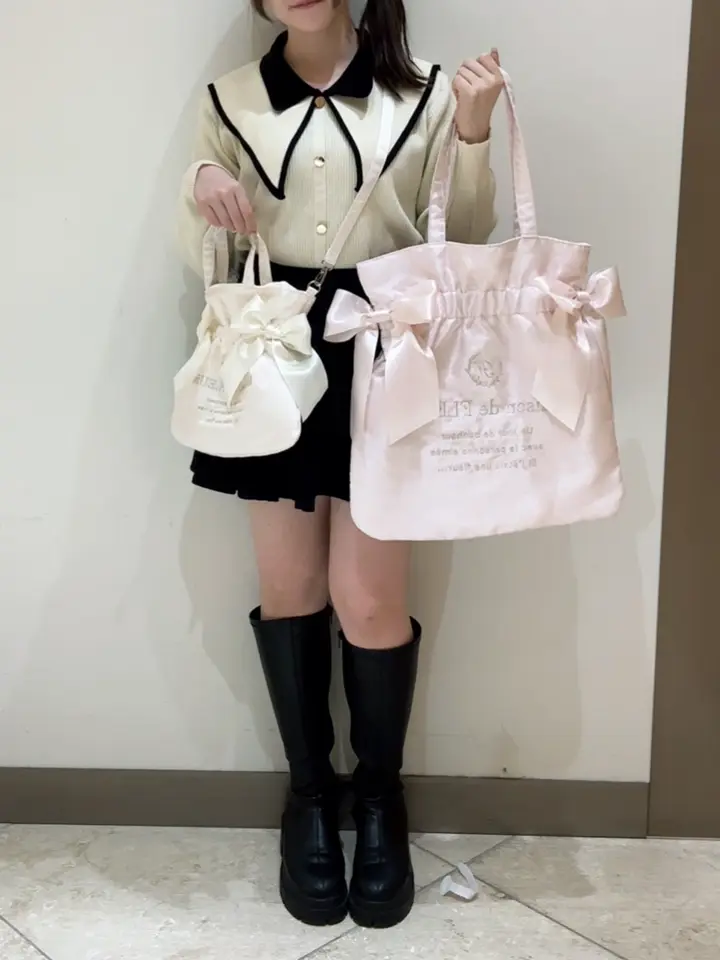 オーガンジーダブルリボン2Wayトートバッグ/Maison de FLEUR（メゾン