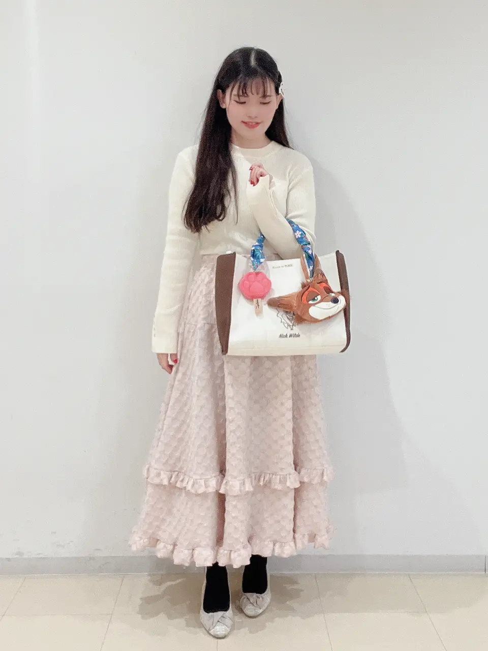 Nick/スカーフ付きトートバッグ/Maison de FLEUR（メゾン ド フルール