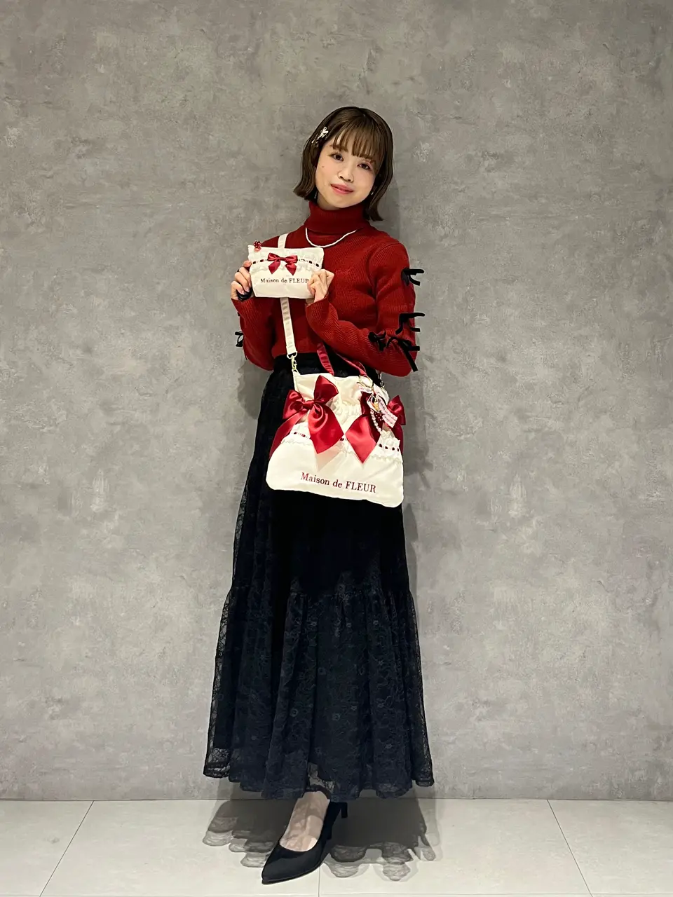 ガトーフレーズダブルリボン2Wayトート/Maison de FLEUR（メゾン ド