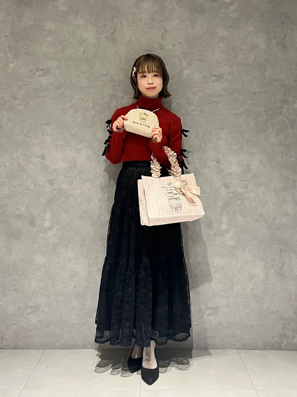 リラックマ ラウンドポーチ/Maison de FLEUR（メゾン ド フルール）の