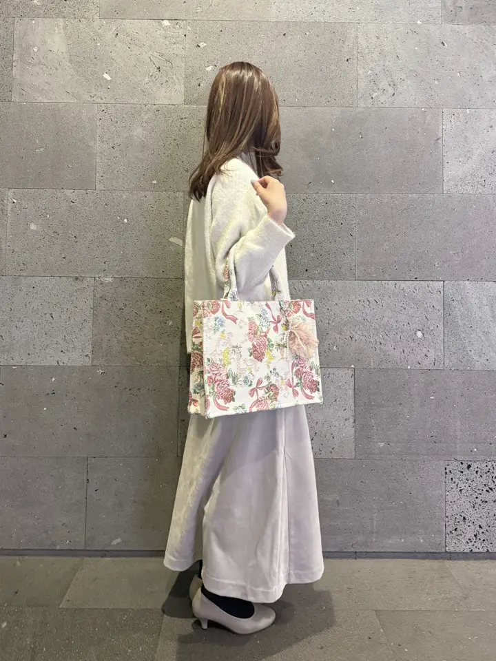 フラワーガーデン柄ゴブランスクエアトートバッグ/Maison de FLEUR