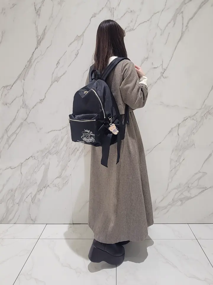 Maison de FLEUR ブラックリュック、チャームセット リラックマ リボンラウンドリュック/Maison de FLEUR（メゾン ド