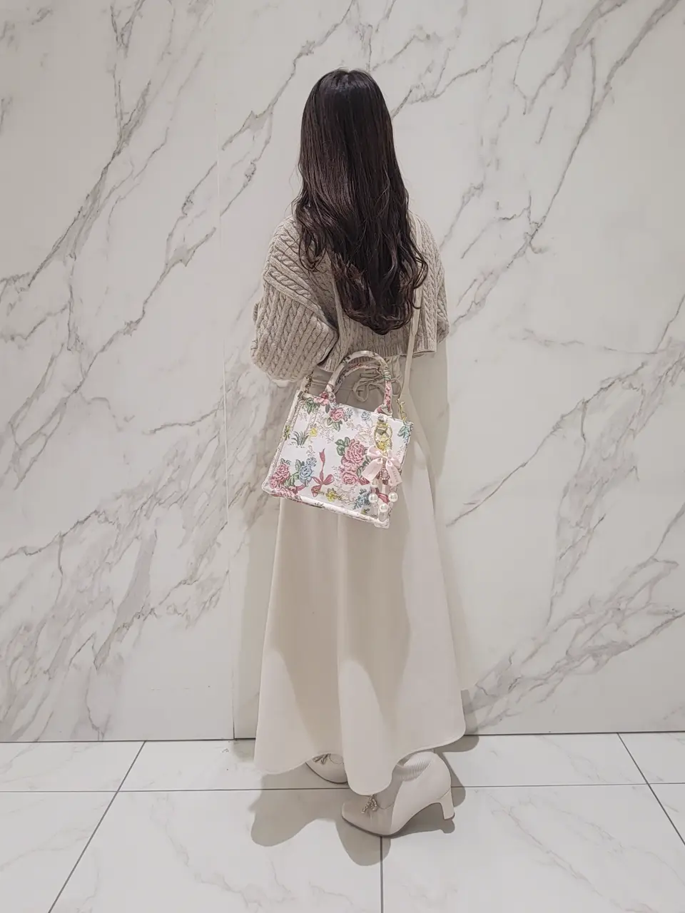 フラワーガーデン柄ゴブラン2Wayスクエアトート/Maison de FLEUR