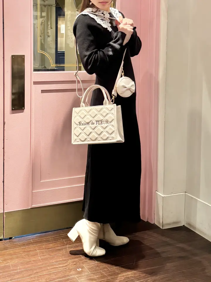 みる様ꔛ‬ෆメゾンドクチュールෆ˚*テント型トートbagෆ˚*オーダー★ミ ミニポーチ付き】キルティングトートバッグ/Maison de FLEUR（メゾン