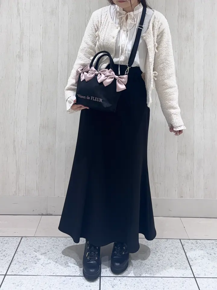 リボンジャカード2Wayミニトートバッグ/Maison de FLEUR（メゾン ド