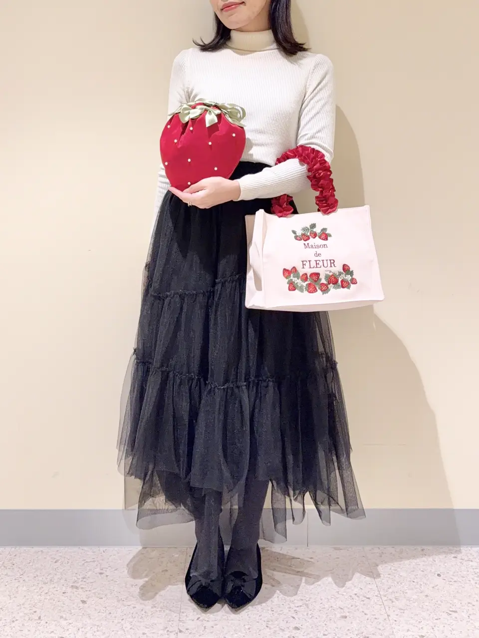 いちご巾着/Maison de FLEUR（メゾン ド フルール）のポーチ