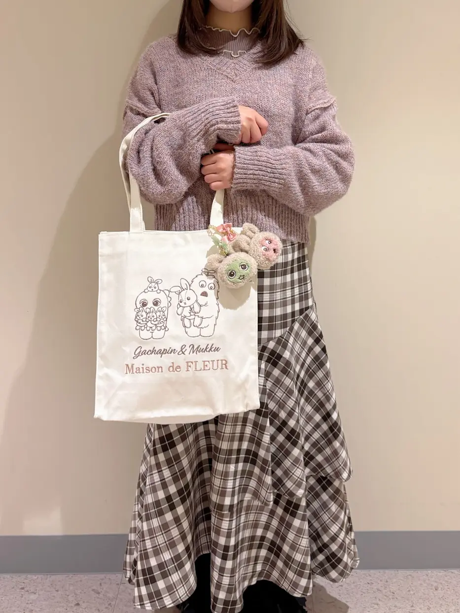 ガチャピンとムック スクエアトートバッグ/Maison de FLEUR（メゾン ド