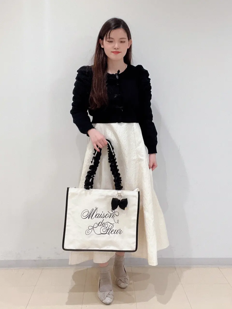 慈愛に満ちたジャカードワンピース/Maison de FLEUR Petite Robe