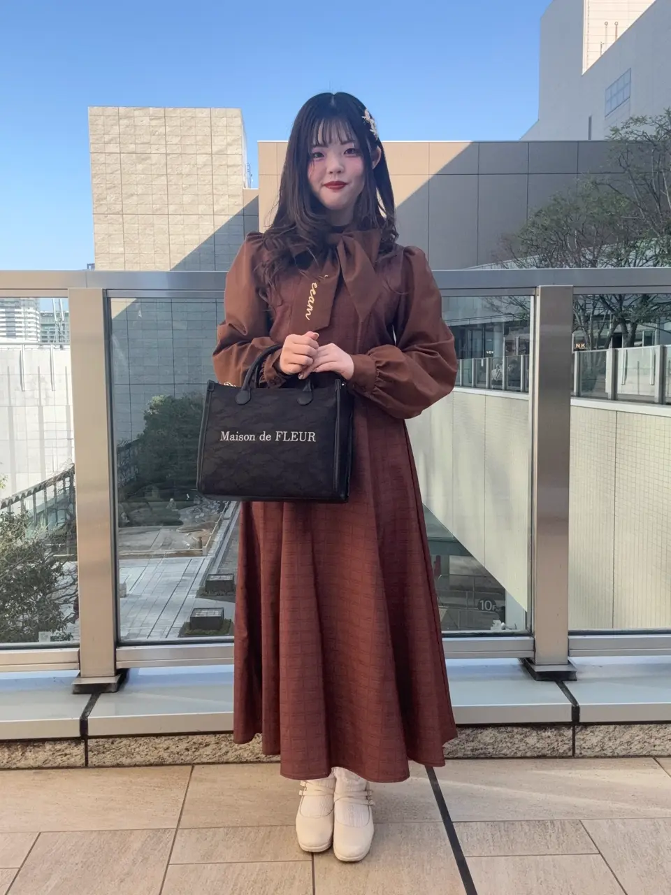 レース2Wayトートバッグ/Maison de FLEUR（メゾン ド フルール）の