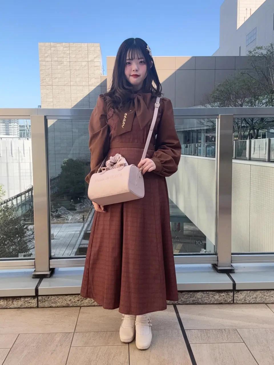 レース2Wayボストンバッグ/Maison de FLEUR（メゾン ド フルール）の