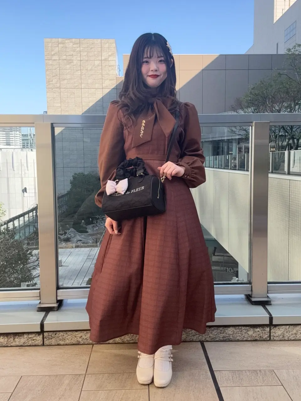 レース2Wayボストンバッグ/Maison de FLEUR（メゾン ド フルール）の