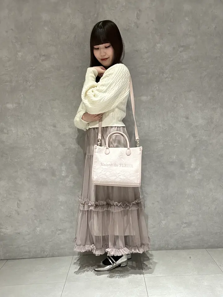 レース2Wayトートバッグ/Maison de FLEUR（メゾン ド フルール）の
