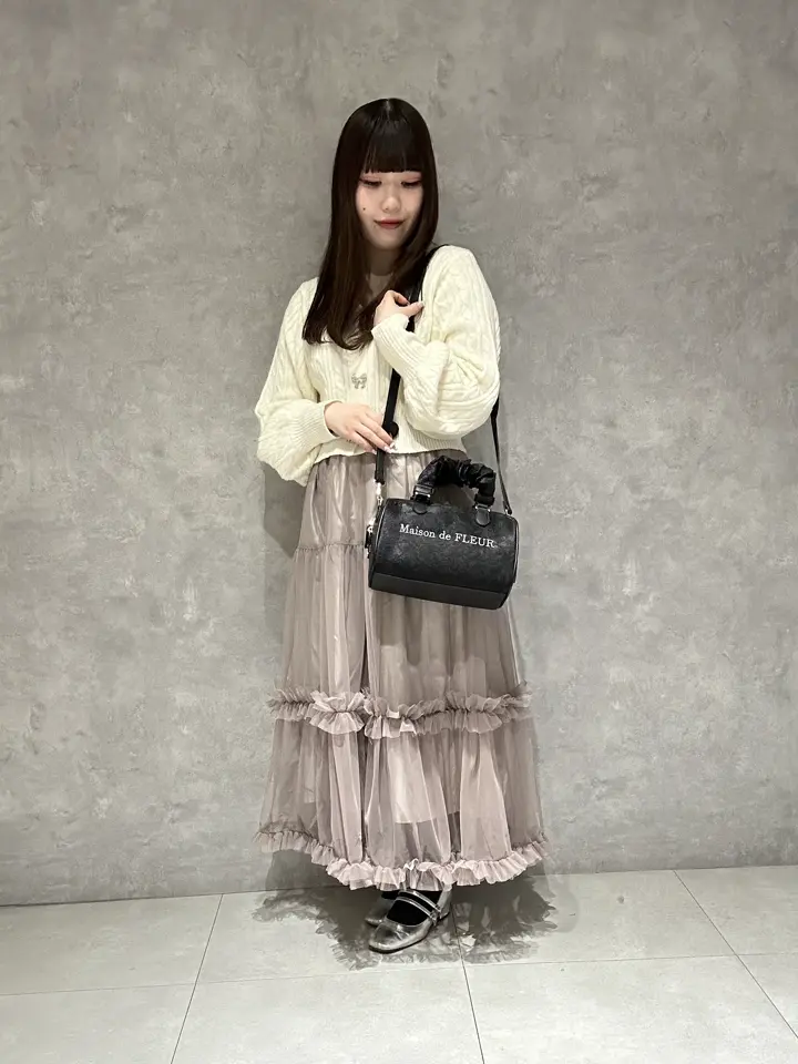 レース2Wayボストンバッグ/Maison de FLEUR（メゾン ド フルール）の