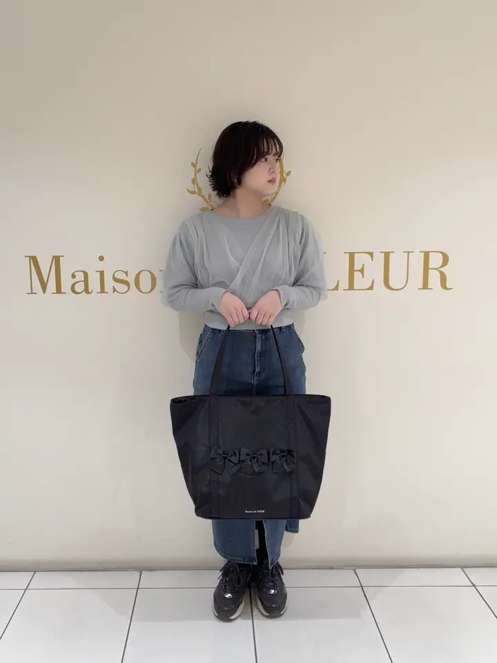 撥水加工リボンキャリーオンバッグ/Maison de FLEUR（メゾン ド