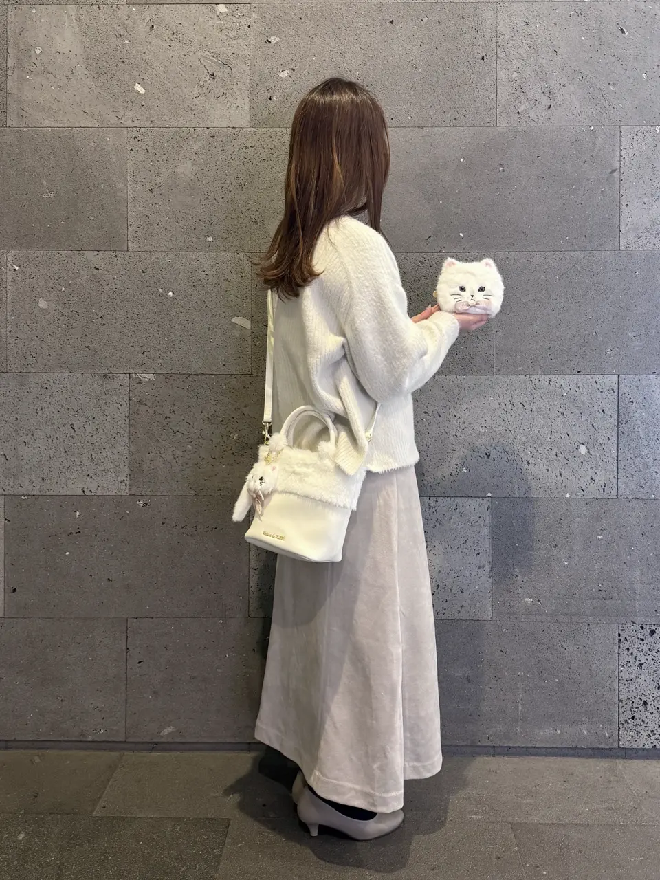 ねこフェイクファーバッグ/Maison de FLEUR（メゾン ド フルール）の