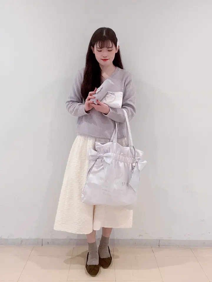 サテンリボンティッシュケース/Maison de FLEUR（メゾン ド フルール