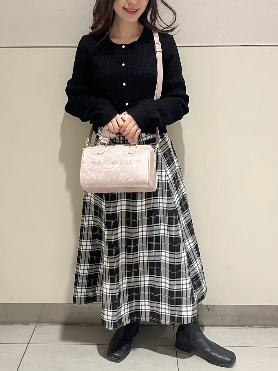 レース2Wayボストンバッグ/Maison de FLEUR（メゾン ド フルール）の