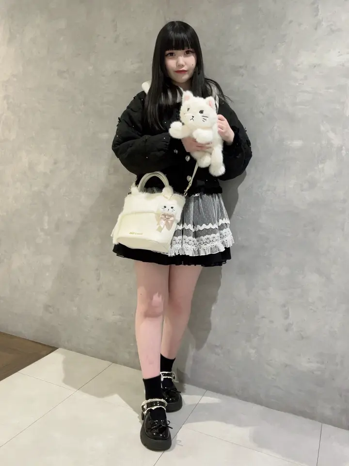 ねこフェイクファーバッグ/Maison de FLEUR（メゾン ド フルール）の