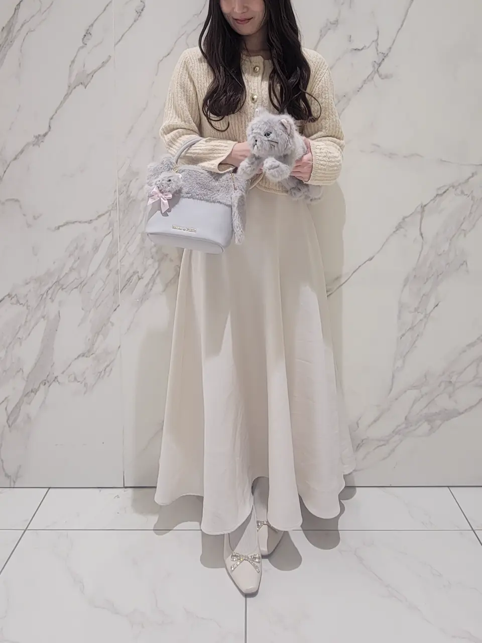 ねこフェイクファーバッグ/Maison de FLEUR（メゾン ド フルール）の