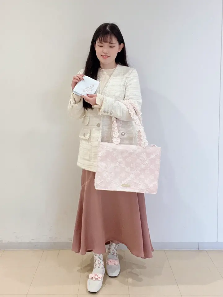 桜フリルハンドルスクエアトートMバッグ/Maison de FLEUR（メゾン ド