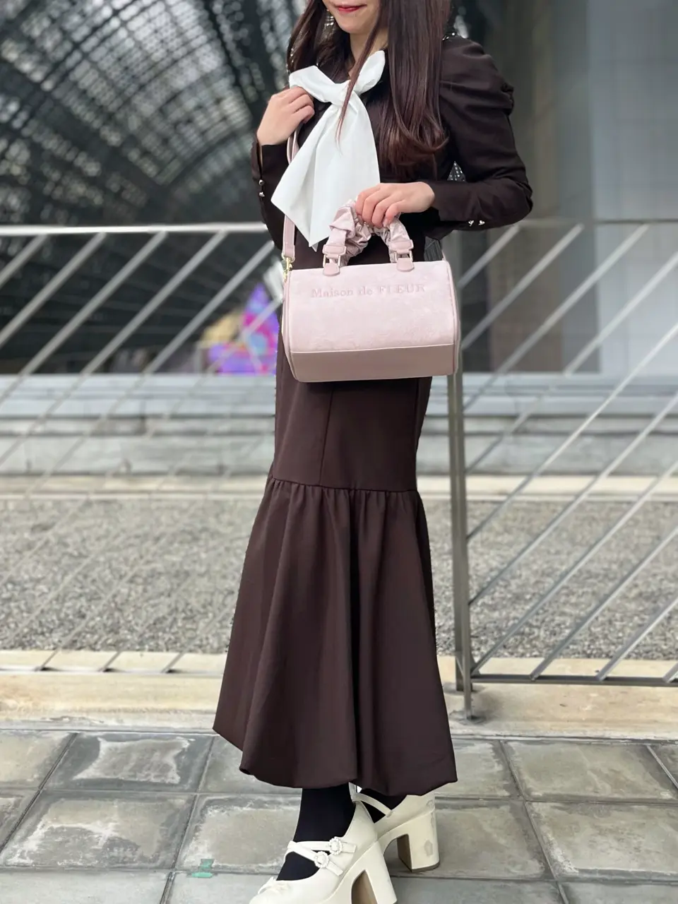 レース2Wayボストンバッグ/Maison de FLEUR（メゾン ド フルール）の