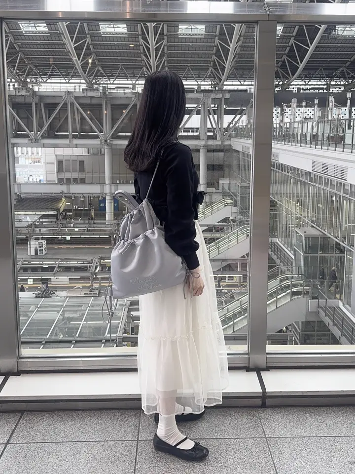 ギャザーリボンナップサック/Maison de FLEUR(メゾン ド フルール)の ギャザーリボンナップサック/Maison de FLEUR(メゾン ド フルール)の