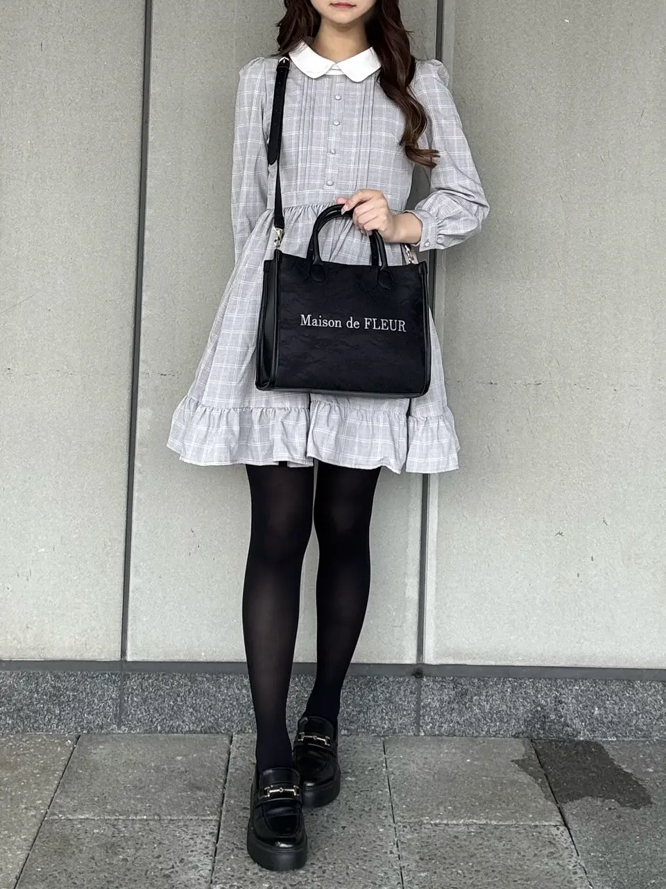 レース2Wayトートバッグ/Maison de FLEUR（メゾン ド フルール）の