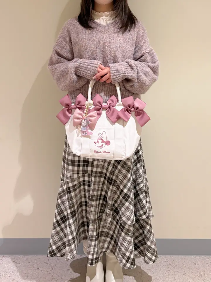 Minnie Mouse/ボリュームリボン2Wayトート/Maison de FLEUR（メゾン ド
