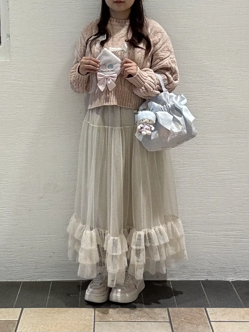 リトルツインスターズ タオルハンカチ/Maison de FLEUR（メゾン ド