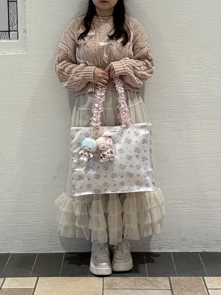 リトルツインスターズ フリルハンドルトート/Maison de FLEUR（メゾン