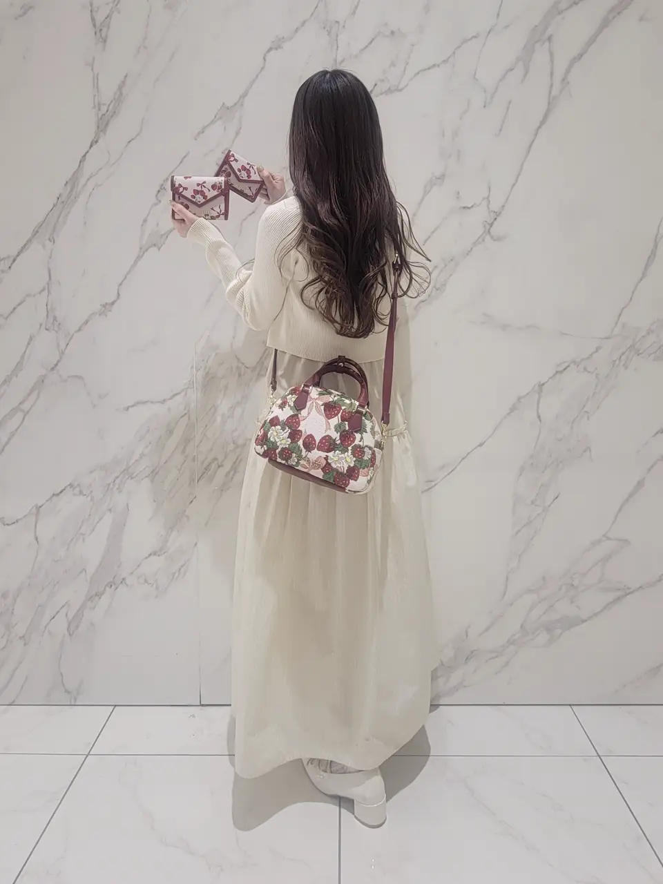 メゾンドフルール　いちごゴブラン　2wayボストンバッグ　ショルダーバッグ いちごゴブラン2Wayボストンバッグ/Maison de FLEUR（メゾン ド
