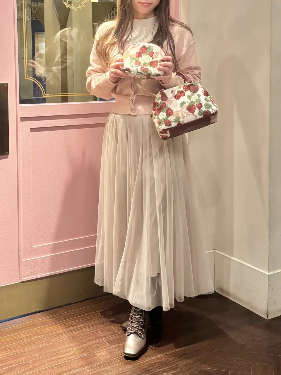 いちごゴブラン2Wayボストンバッグ/Maison de FLEUR（メゾン ド