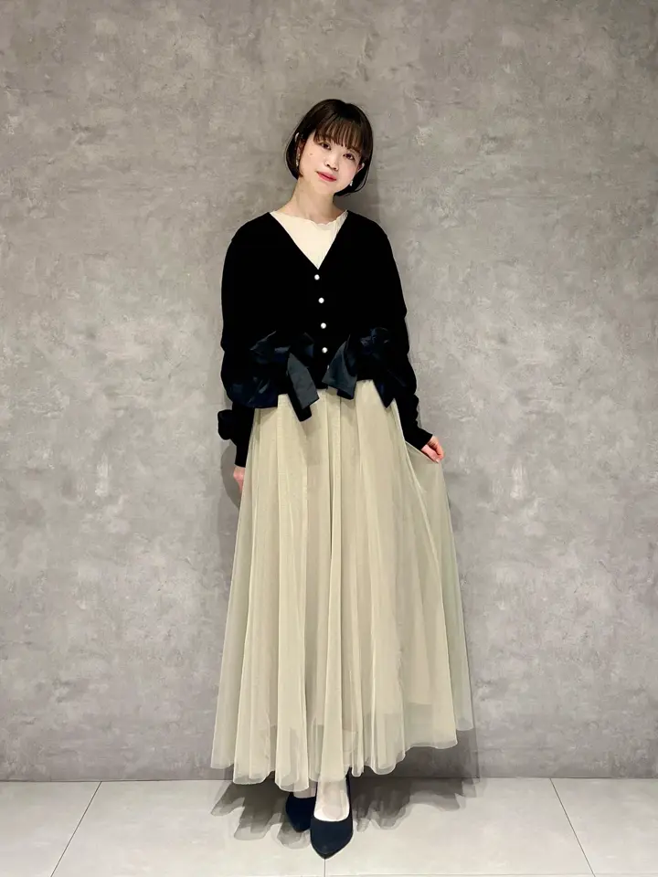 リボンカーディガン/Maison de FLEUR Petite Robe（メゾンドフルール