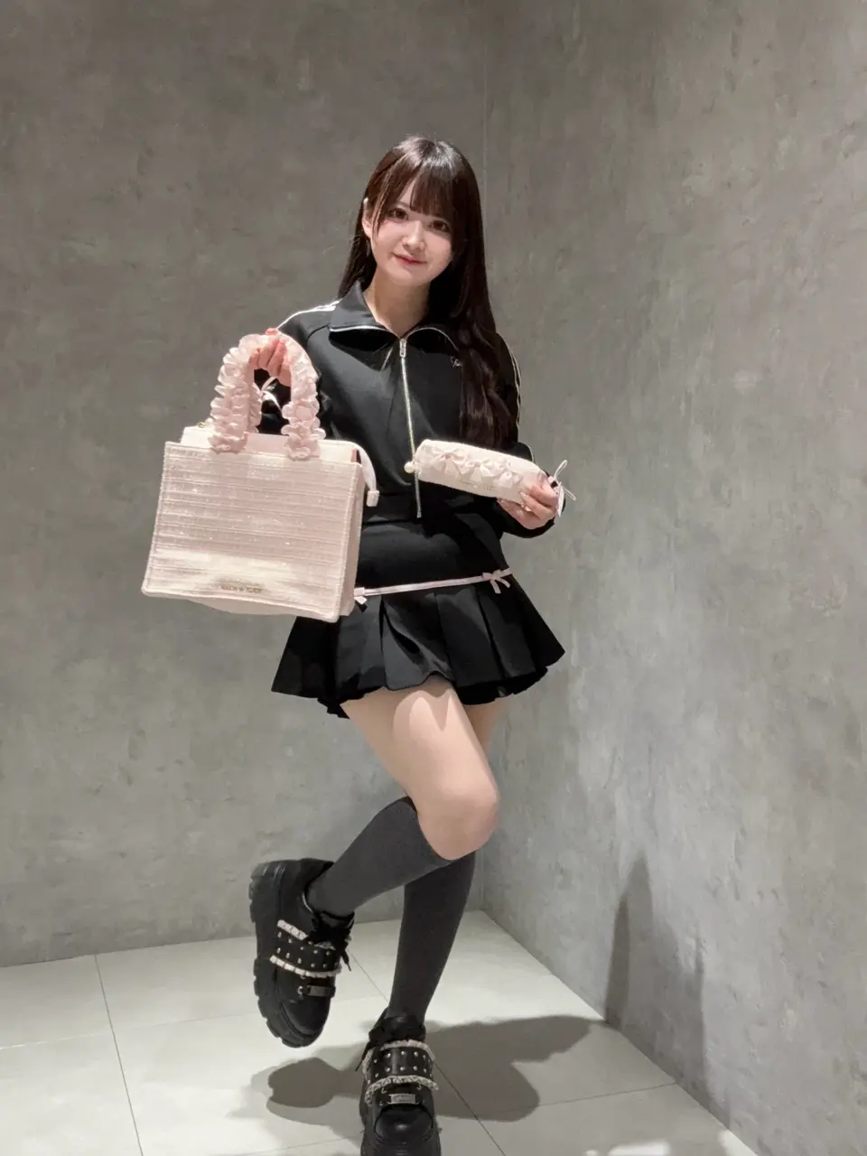 ツイードリボンロングポーチ/Maison de FLEUR（メゾン ド フルール）の