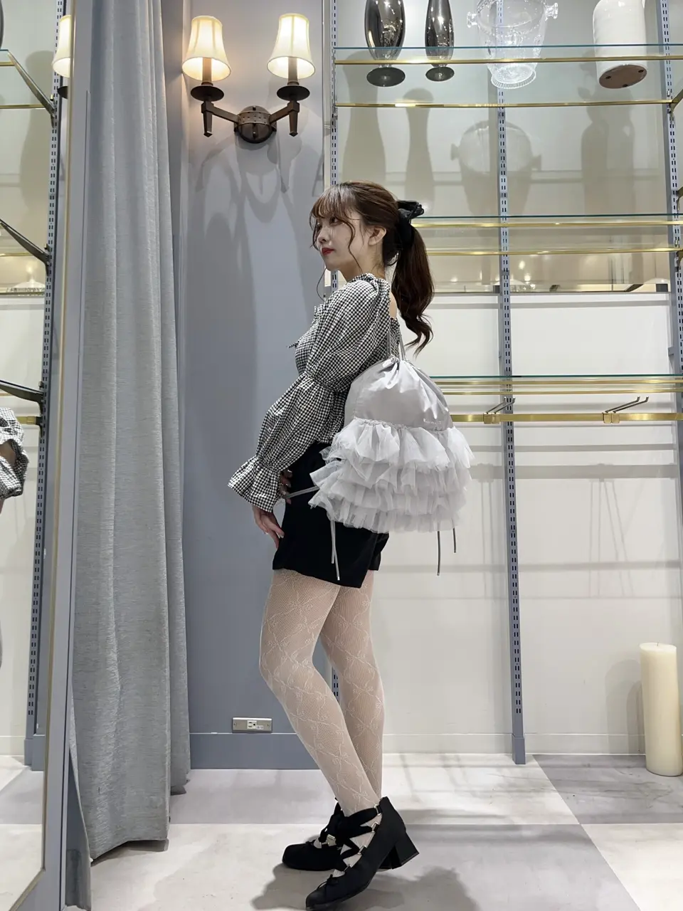 チュールフリルナップサック/Maison de FLEUR（メゾン ド フルール）の