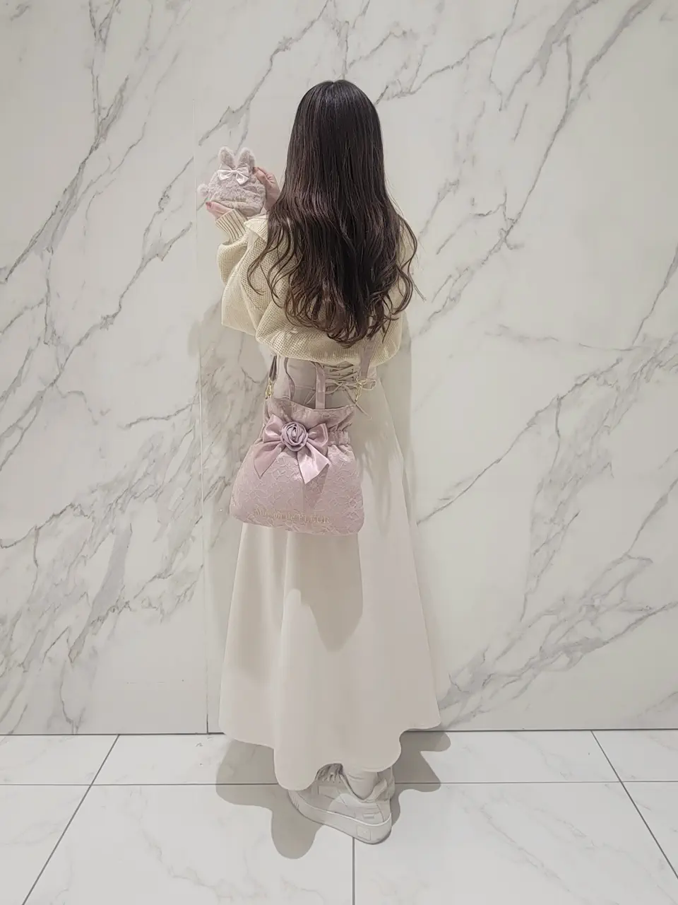 ラビットフェイクファーポーチ/Maison de FLEUR（メゾン ド フルール