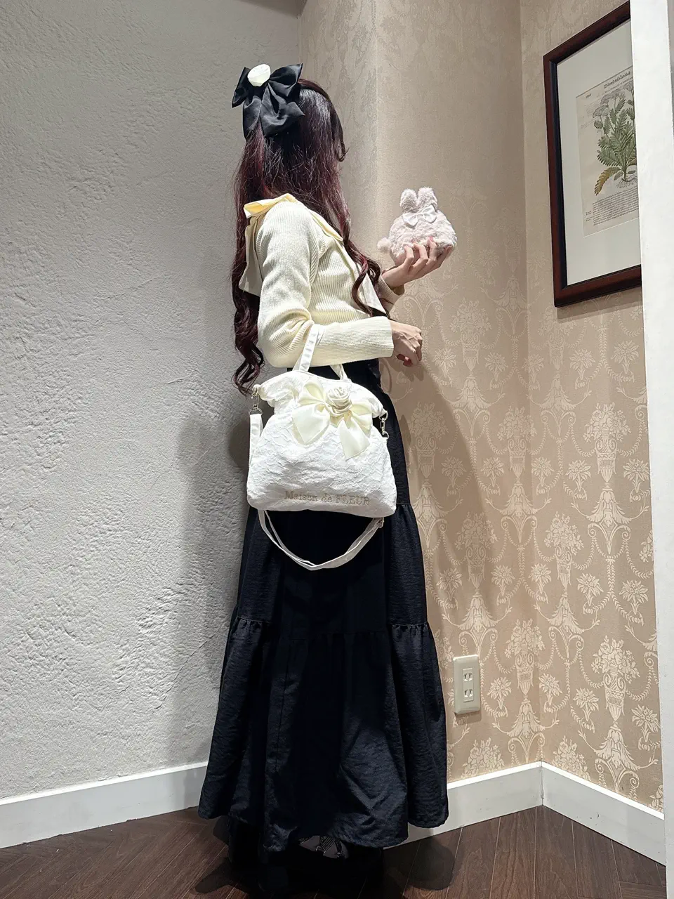 ラビットフェイクファーポーチ/Maison de FLEUR（メゾン ド フルール