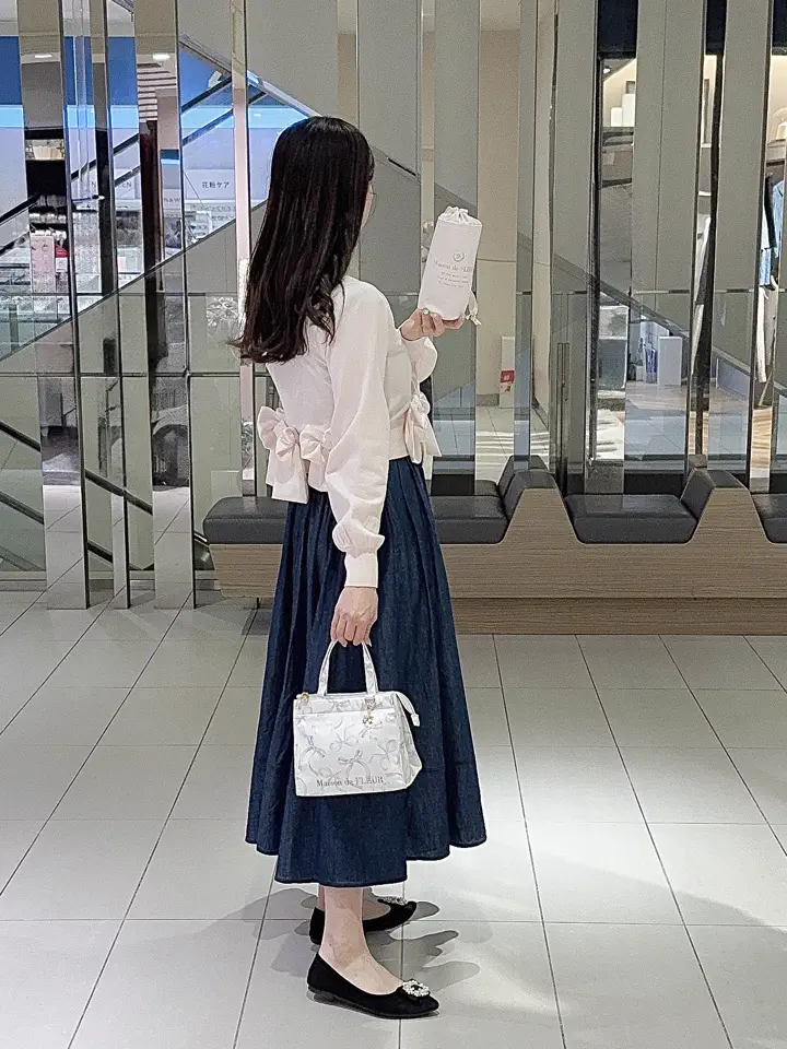 リボンカーディガン/Maison de FLEUR Petite Robe（メゾンドフルール