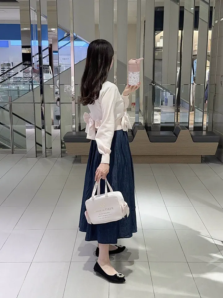 保冷機能付き】サテンサイドリボン保冷バッグ/Maison de FLEUR（メゾン